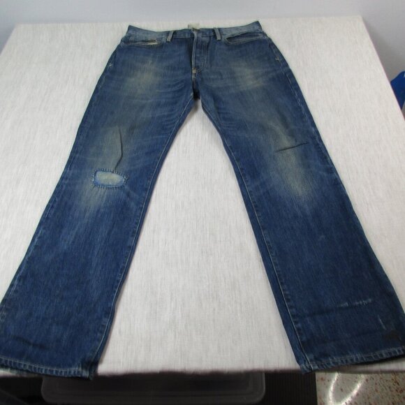 Vintage Polo Ralph Lauren Jeans Mens 34x32 Blue‎ Denim Straight Leg Relaxed Fit - Picture 3 of 12